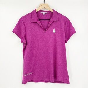 Port Authority Women's Sequoia Grove Golf Polo Size L Fuchsia Performance